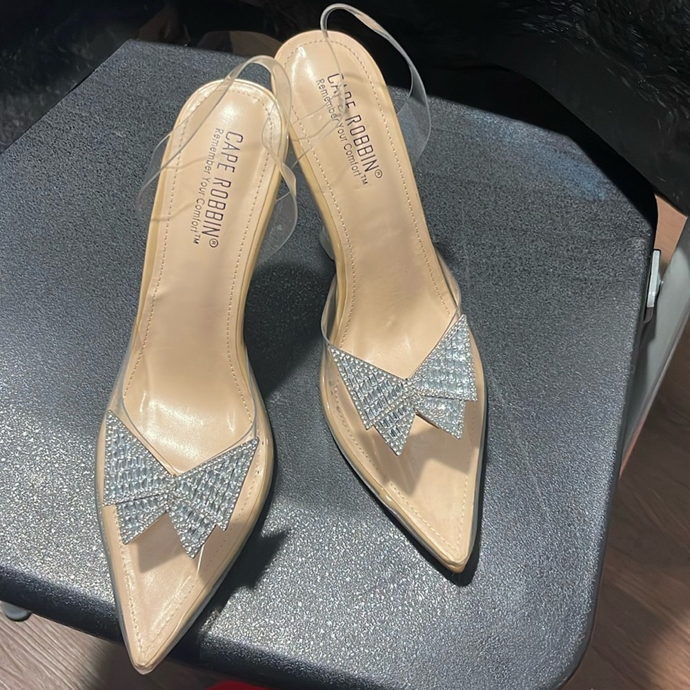 Clear heels